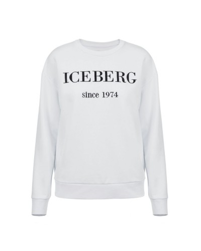 Biała bluza z napisem Iceberg