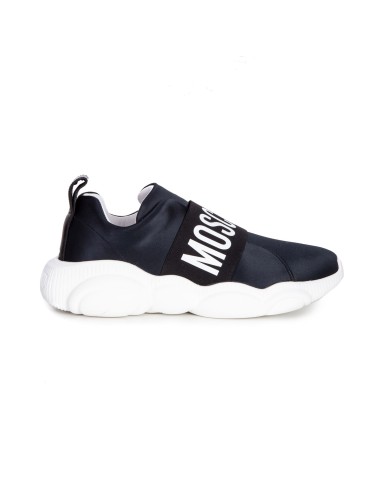 Czarne satynowe buty sportowe damskie