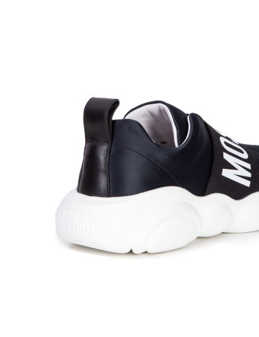 Czarne satynowe buty sportowe damskie