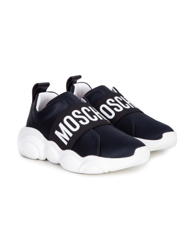 Czarne satynowe buty sportowe damskie