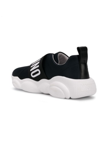 Czarne satynowe buty sportowe damskie