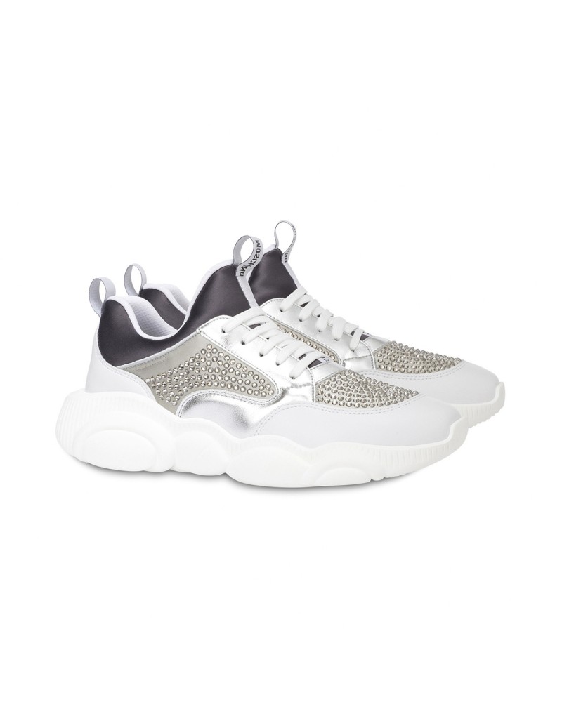 Srebrne buty sportowe damskie
