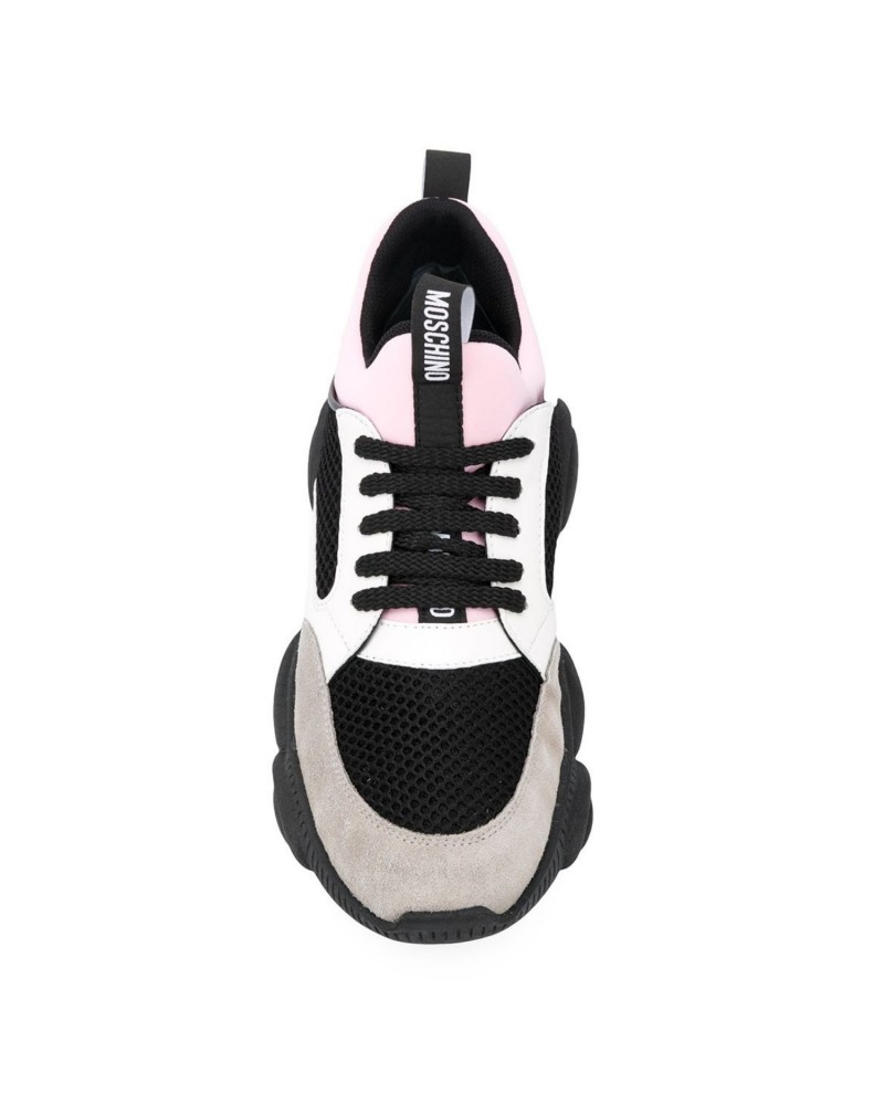 Szaro biało różowe zamszowe sneakersy Szaro biało różowe zamszowe sneakersy