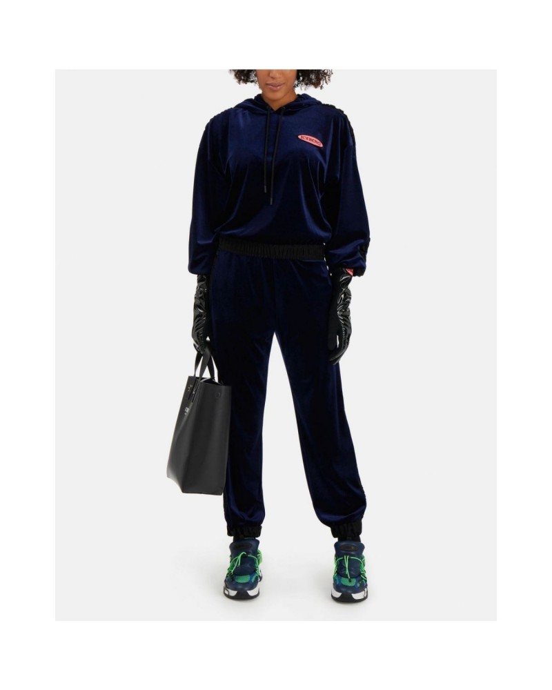 Granatowa welurowa bluza Granatowa welurowa bluza