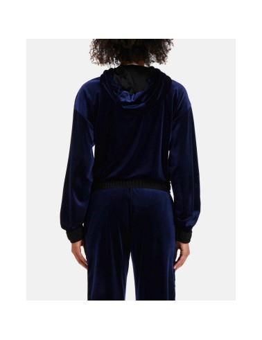 Granatowa welurowa bluza