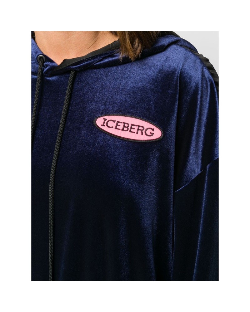 Granatowa welurowa bluza Granatowa welurowa bluza