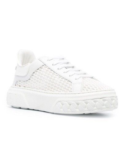 Białe siateczkowe sneakersy