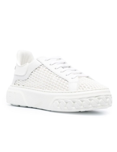Białe siateczkowe sneakersy