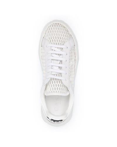Białe siateczkowe sneakersy