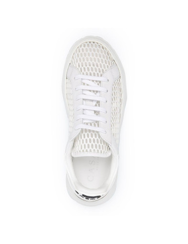 Białe siateczkowe sneakersy