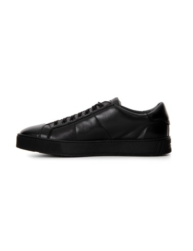 Czarne skórzane sneakersy męskie
