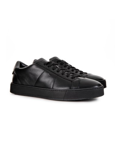 Czarne skórzane sneakersy męskie