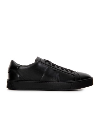Czarne skórzane sneakersy męskie