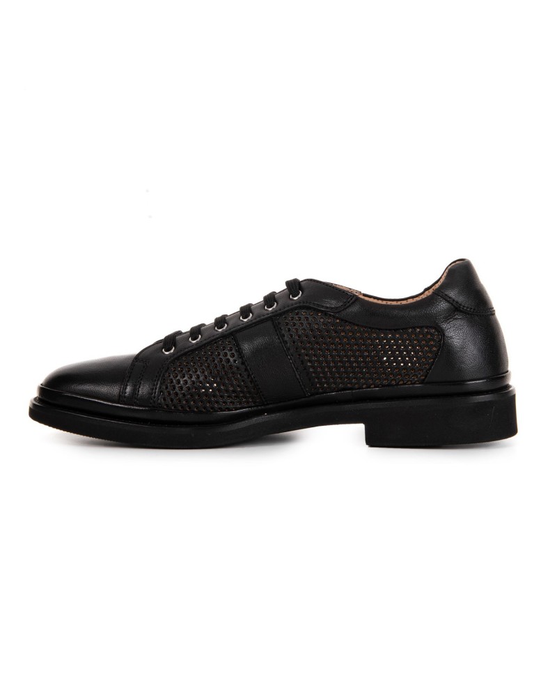 Czarne skórzane sneakersy Czarne skórzane sneakersy
