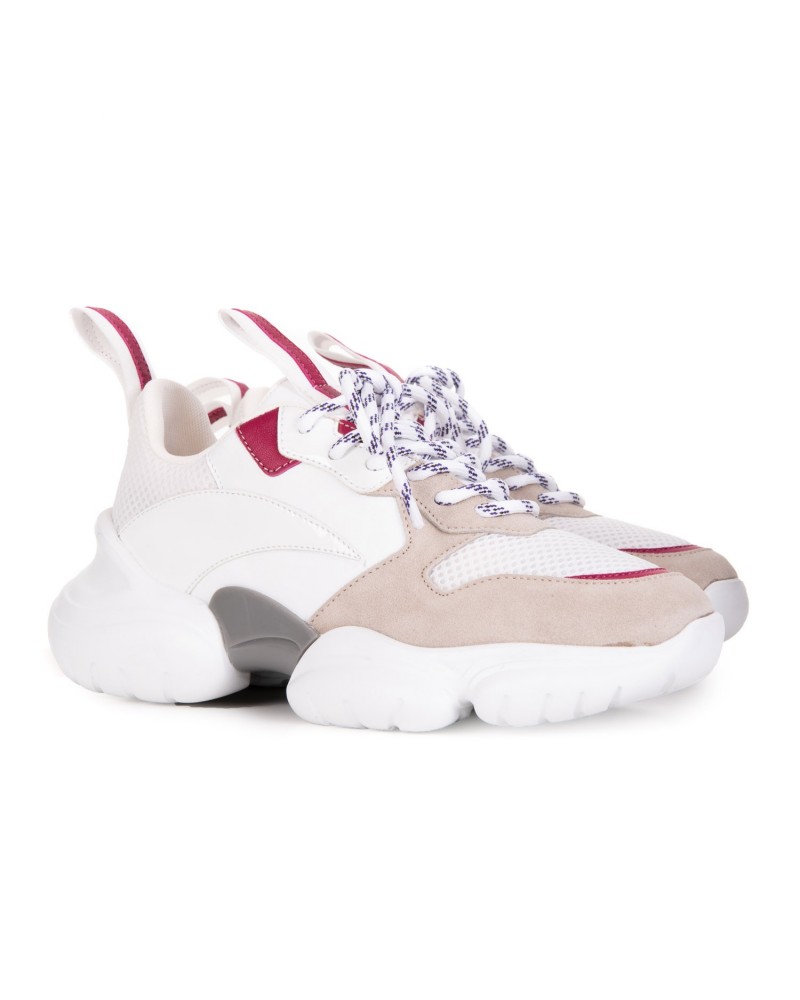 Biało beżowe zamszowe sneakersy Biało beżowe zamszowe sneakersy