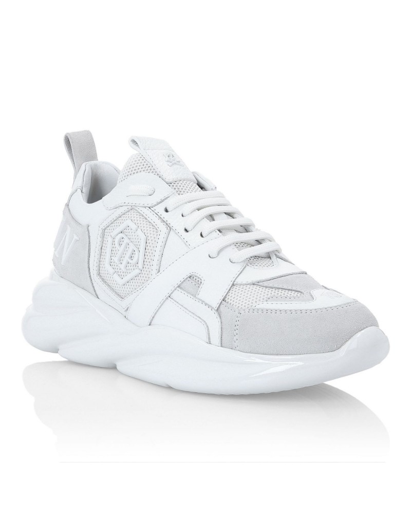Białe skórzane sneakersy Białe skórzane sneakersy