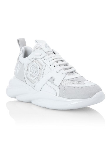 Białe skórzane sneakersy
