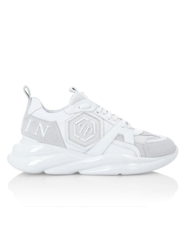 Białe skórzane sneakersy