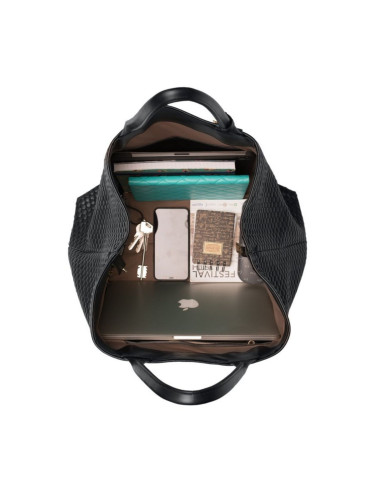 Czarna skórzana torebka