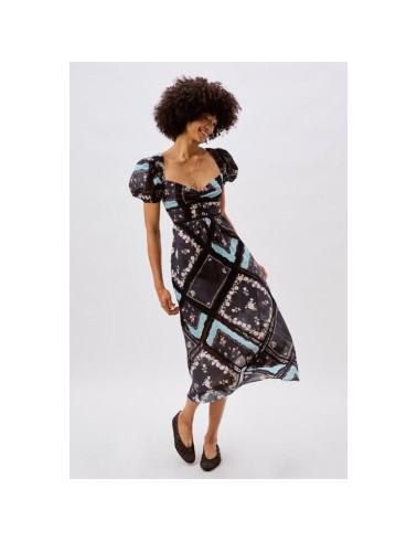 Czarna sukienka w print
