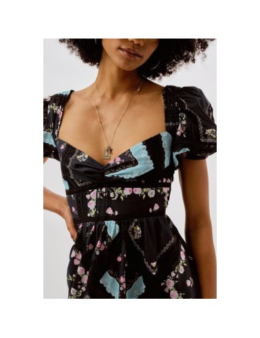 Czarna sukienka w print