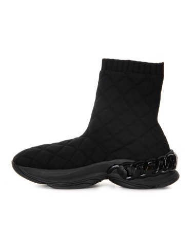 Czarne sneakersy z materiału