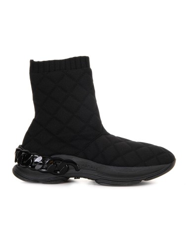 Czarne sneakersy z materiału