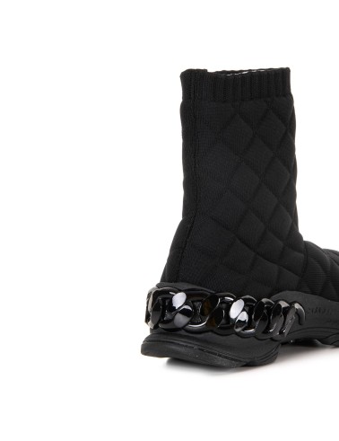 Czarne sneakersy z materiału