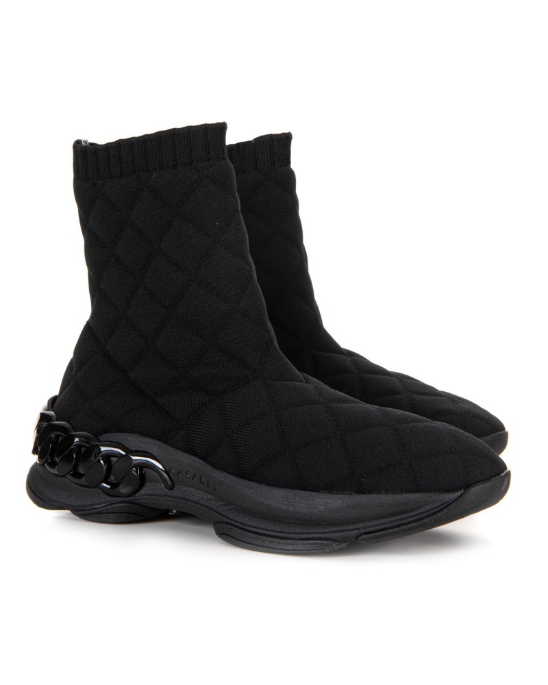 Czarne sneakersy z materiału Czarne sneakersy z materiału