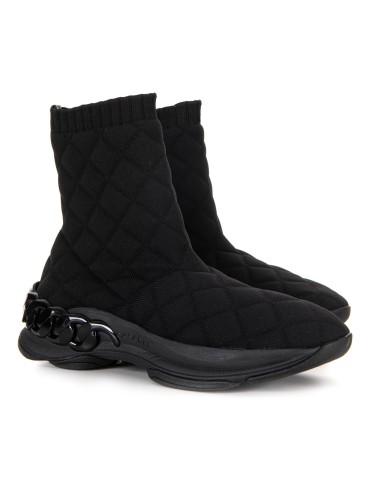Czarne sneakersy z materiału