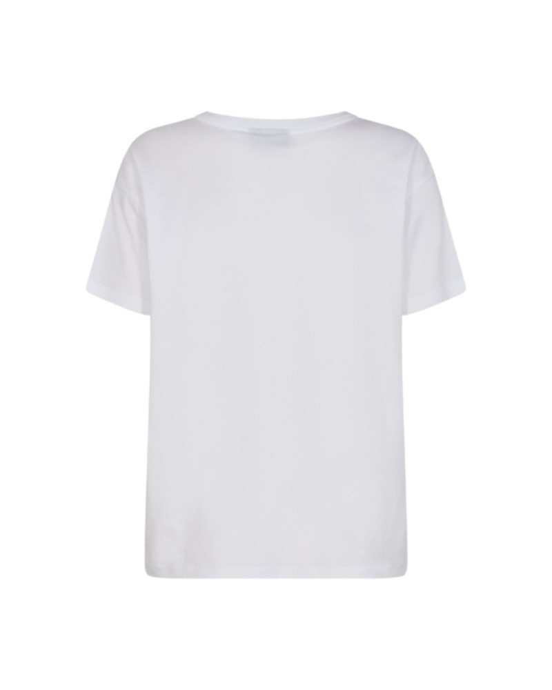 Biały t-shirt z kryształkami