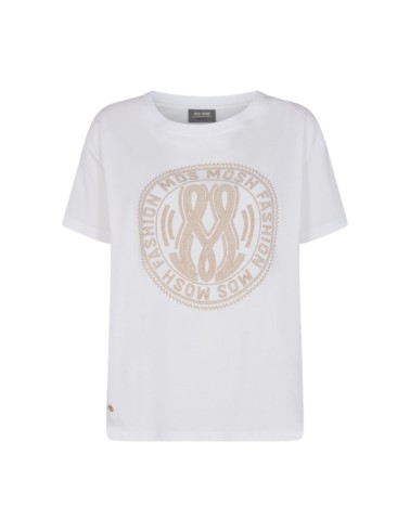 Biały t-shirt z kryształkami