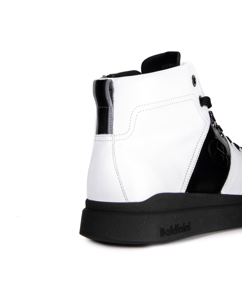 Białe skórzane sneakersy męskie Białe skórzane sneakersy męskie