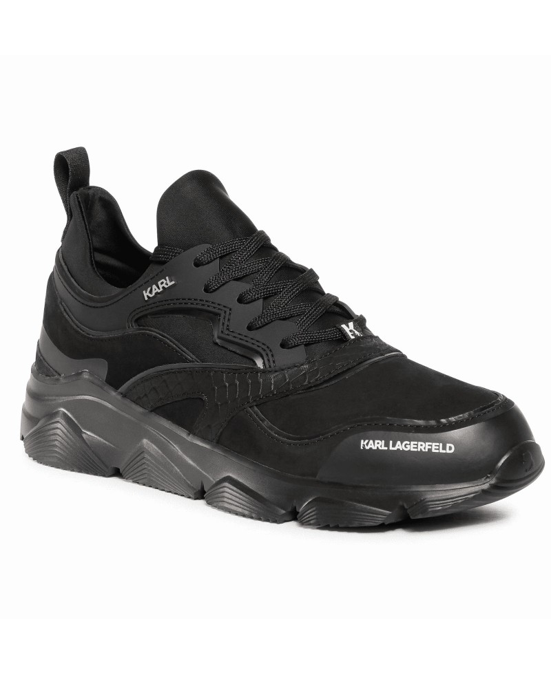 Czarne skórzane sneakersy męskie Czarne skórzane sneakersy męskie