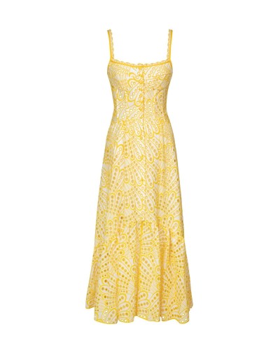 Żółta sukienka midi