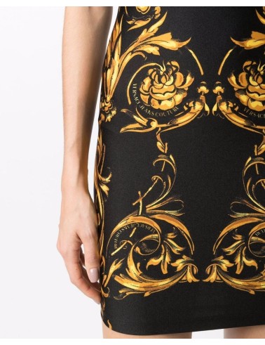 Czarna sukienka mini w print