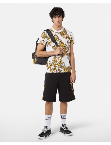 Biały t-shirt męski w print