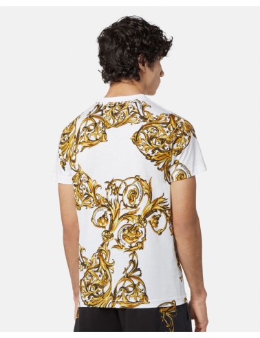 Biały t-shirt męski w print
