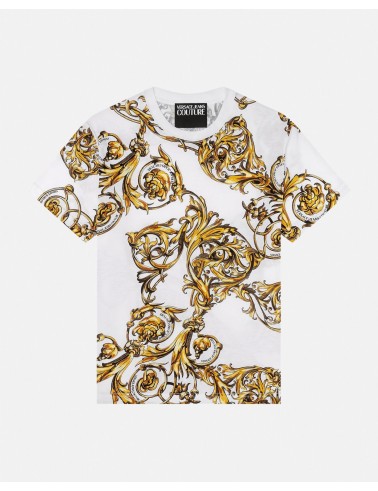 Biały t-shirt męski w print