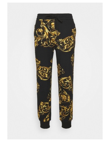 Czarne spodnie dresowe w print