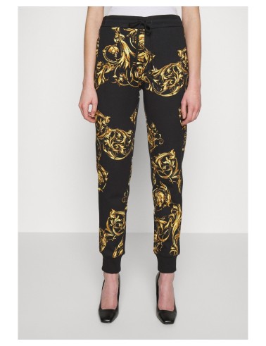Czarne spodnie dresowe w print