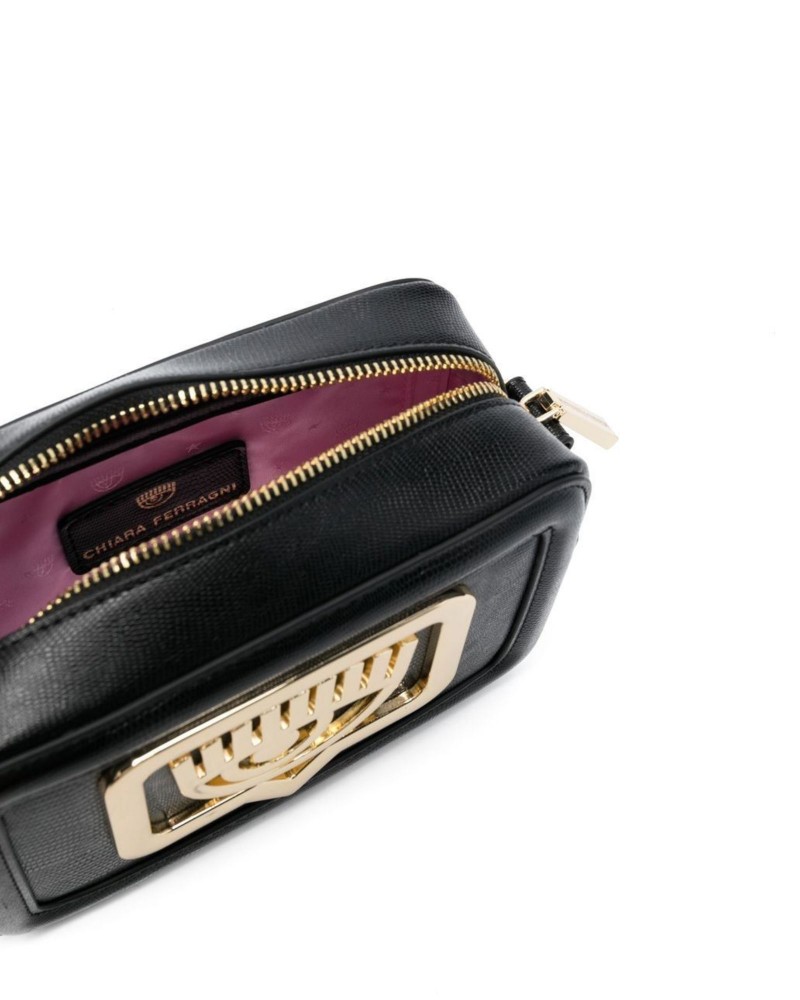 Ferragni Clutch Eyelike Chiara - Pochette Donna UNI Con Chiusura Zip E Bottone - Design Contemporaneo E Alla Moda
