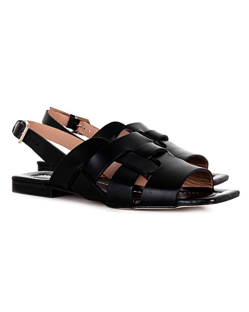 sandaly-czarne-plecione-pollini-sa16521c0gti0000