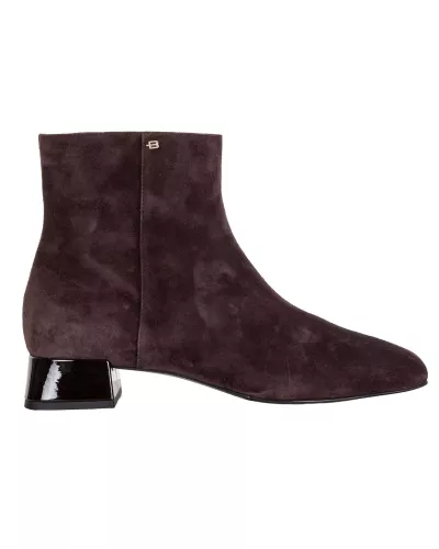 Botki zamszowe brązowe