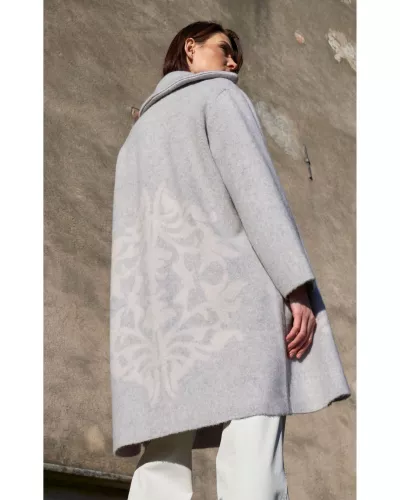 Wełniany płaszcz szary