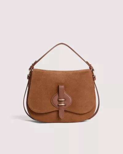 Zamszowa brązowa torebka