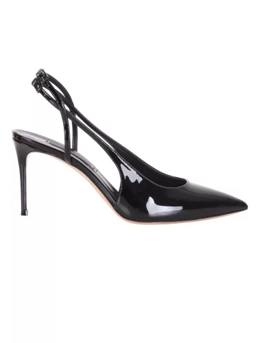 Lakierowane czarne szpilki