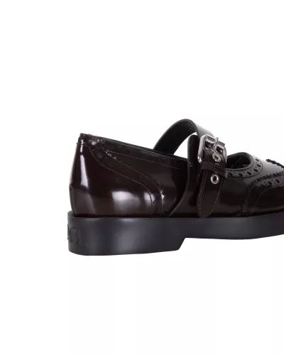 bordowe-lakierowane-polbuty-agl-d779004pgfe0716