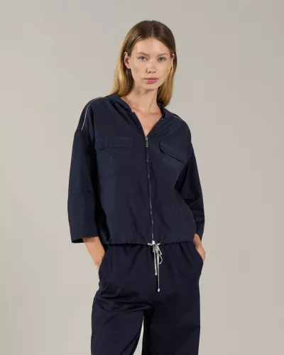 Granatowa letnia kurtka