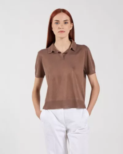 Brązowa koszulka polo